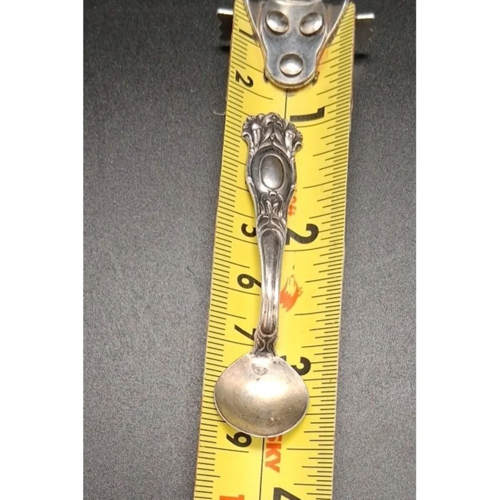 Sterling Silver Pair Baker Manchester  Salt Spoons Appx. .3 oz total weight